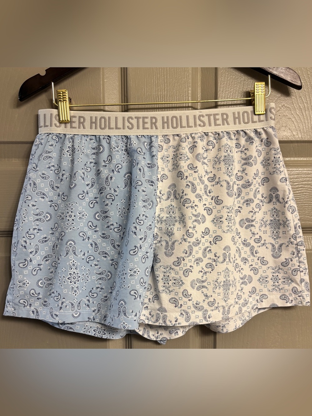 Hollister Spilt Print Poplin Sleep Shorts/Boxers. Look brand new